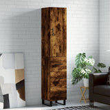 Highboard Smoked Oak 34.5x34x180 cm Engineered Wood 3198878