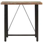 ZNTS Bar Table 110x55x107 cm Solid Wood Reclaimed and Iron 356373