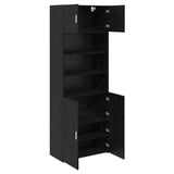 Storage Cabinet Black Oak 80 x 42.5 x 225 cm Engineered Wood 3402820