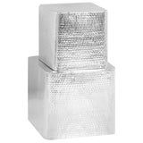 Coffee Tables 2 pcs Silver Aluminium 246504