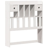 Bookcase Bed without Mattress White 90x190 cm Single Solid Wood Pine 3323048