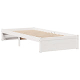 Bookcase Bed without Mattress White 90x190cm Single Solid Wood Pine 3322380