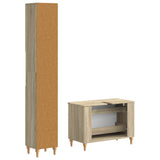 2 Piece Bathroom Cabinet Set ALKMAAR Sonoma Oak Engineered Wood 3417506