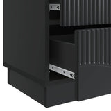 Bedside Cabinet Black 43 x 34.5 x 44.5 cm Engineered Wood 895217