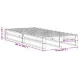 Bed Frame without Mattress White 90x200 cm Solid Wood Pine 850834