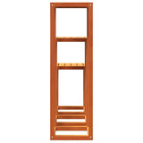 Plant Stands 3 pcs Wax Brown Solid Wood Pine 844472
