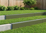 Garden Cover Profile 10 pcs 100 x 15 x 15 cm Steel Olive Green 8012969