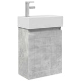 Bathroom Vanity Unit with Tap Concrete Grey 45.5 x 25.5 x 84 cm 889484