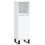 Bathroom Cabinet White 30x30x100 cm Engineered Wood 831564