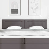 LED Headboard Grey 200 cm Faux Leather 42007315
