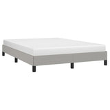 Bed Frame without Mattress Light Grey 135x190 cm Double Double Fabric 349824