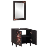 Bathroom Cabinet Set Wall-mounted 2 pcs Solid Mango Wood 3310141