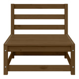 Garden Middle Sofas 2 pcs Honey Brown Solid Wood Pine 805683