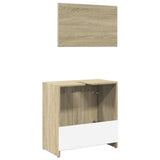 2 Piece Bathroom Furniture Set Sonoma Oak Engineered Wood 849605