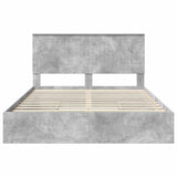 Storage Bed Concrete Grey 150 x 200 cm Engineered Wood 3411197