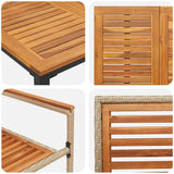 Garden Dining Set 4 pcs Beige Poly Rattan 3365498