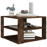 ZNTS Coffee Table Smoked Oak 60x60x40 cm Engineered Wood 826626