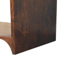Solid Wood California Walnut Newton Bedside, 1 Drawer, 1 Open Slot, Dark Brown B2743P403131