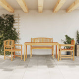 4 Piece Garden Dining Set Solid Wood Teak 3157941