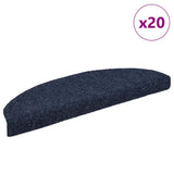 Stair Mats Self-adhesive 20 pcs 65x21x4 cm Blue Half Round Large 3365648