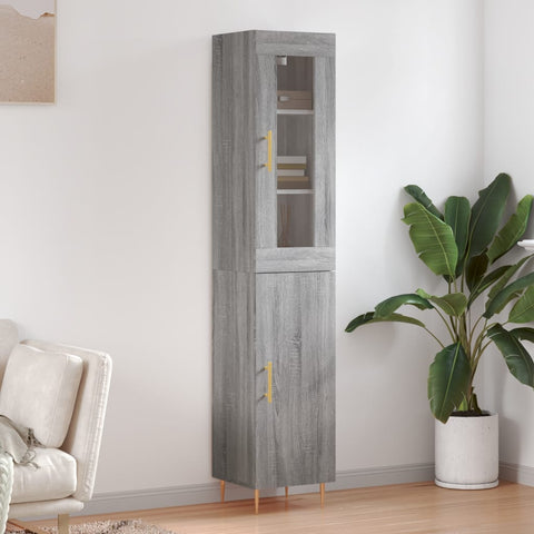 Highboard Grey Sonoma 34.5x34x180 cm Engineered Wood 3199167