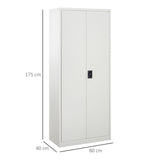 Cool Rolled Steel Tall Office Lockable Filing 2 Doors 4 Internal Adjustable Shelves Bookcase T3398P340945
