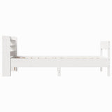 Bed Frame without Mattress White 90x190 cm Single Solid Wood Pine 3306949