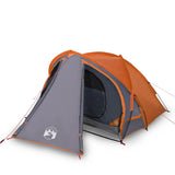 Camping Tent Dome 2-Person Grey and Orange Waterproof 94341