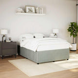 Bed Frame without Mattress Light Grey 140x190 cm Velvet 3285006