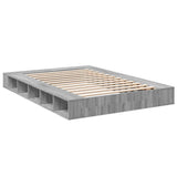 Bed Frame without Mattress Grey Sonoma 150x200 cm King Size 3280473