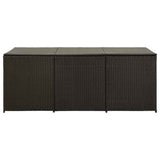Garden Storage Box Poly Rattan 180x90x70 cm Brown 46478