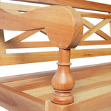 Batavia Bench 123 cm Solid Mahogany Wood Light Brown 337078