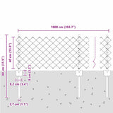 Fence and Post Grey 0.4 x 10 m Steel 3336265