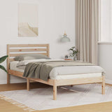 Bed Frame with Headboard Brown 100 x 200 cm Solid Pine Wood 872266
