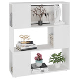 Book Cabinet Room Divider White 80x24x94 cm Engineered Wood 809125