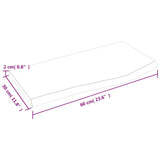 Wall Shelf Light Brown 60x30x2 cm Treated Solid Wood Oak 363644