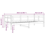 ZNTS Day Bed without Mattress Solid Wood Pine 90x200 cm 820297