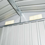 Garden Storage Shed Grey Metal 204x132x186 cm 42983
