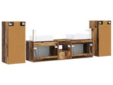 Bathroom Furniture Set 5 pcs Old Wood 33 x 34.5 x 100 cm 3406001