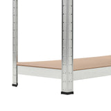 5-Layer Heavy-duty Shelves 5 pcs Silver Steel&Engineered Wood 271518