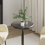 Table Top Black Marble 40x2.5 cm Durable Table Top Round 149190
