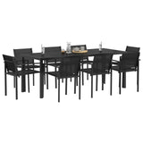 Outdoor Furniture Set 9 pcs Black and Anthracite Textilene 3422884