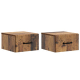 Wall-Mounted Bedside Cabinet 2 pcs Old Wood 34.5 x 33 x 20 cm 898952