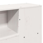 Bookcase Bed without Mattress White 180x200 cm Super King Solid Wood Pine 3322940