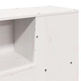 Bookcase Bed without Mattress White 180x200 cm Super King Solid Wood Pine 3322940