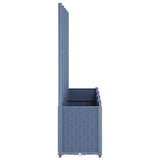 Garden Planter with Trellis Blue Grey 160x40x140 cm PP 367871