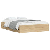 Bed Frame with Drawers without Mattress Sonoma Oak 150x200 cm King Size 3207268