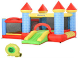 Kids Bounce Castle Inflatable Trampoline Slide Pool Basket for Kids Age 3-10, 3 x 2.75 x 2.1m T3398P348064