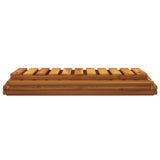 3-Tier Folding Shelf Brown 70x31x63 cm Solid Wood Acacia 153328