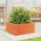 Garden Planter Wax Brown 50x50x23 cm Solid Wood Pine 847185